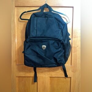 Ariat 2 Pocket Laptop Pouch Backpack Black Classic Black Logo